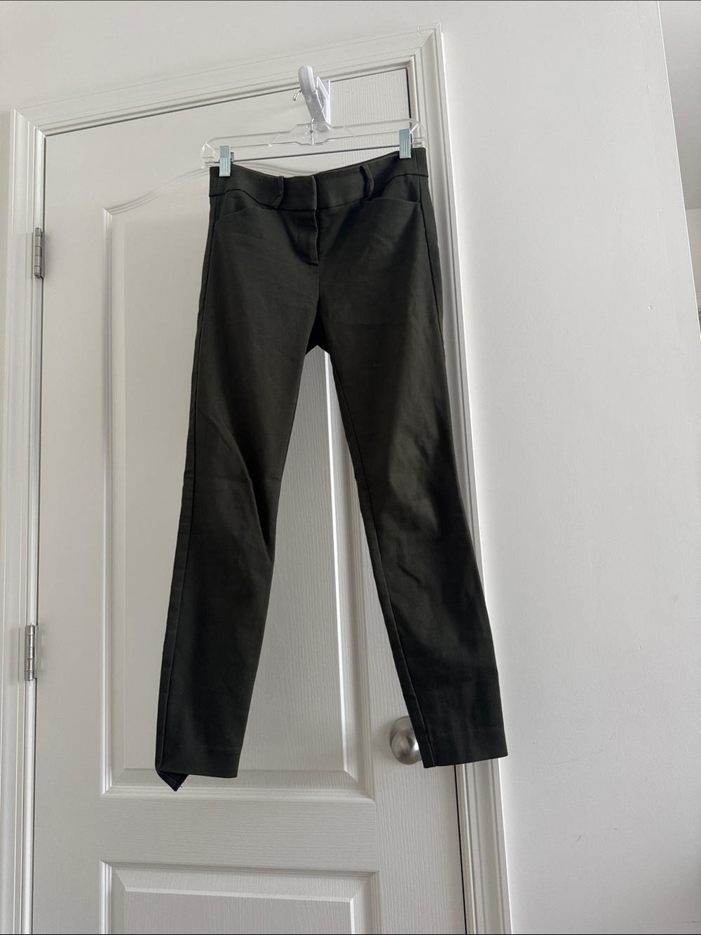 LOFT Dark Green Skinny Dress Pants
